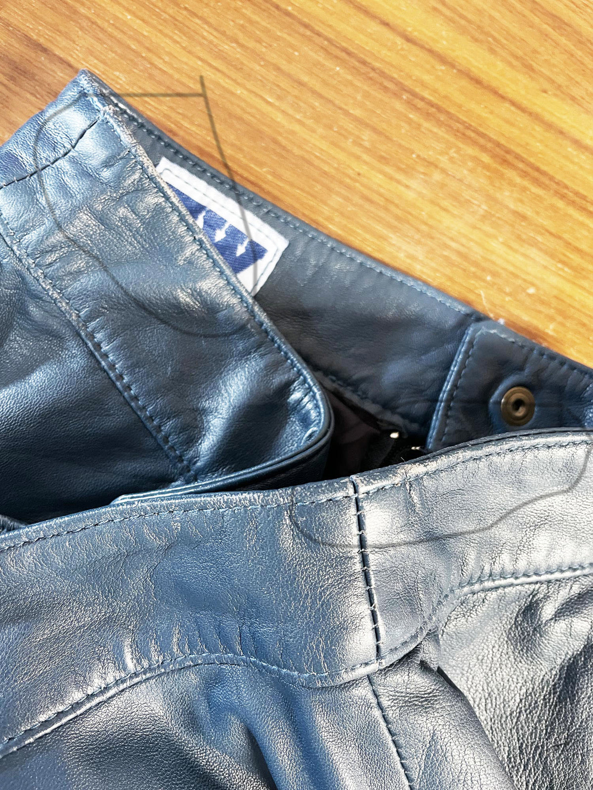 vintage EW leather tailor butter leather midi skirt | lambskin