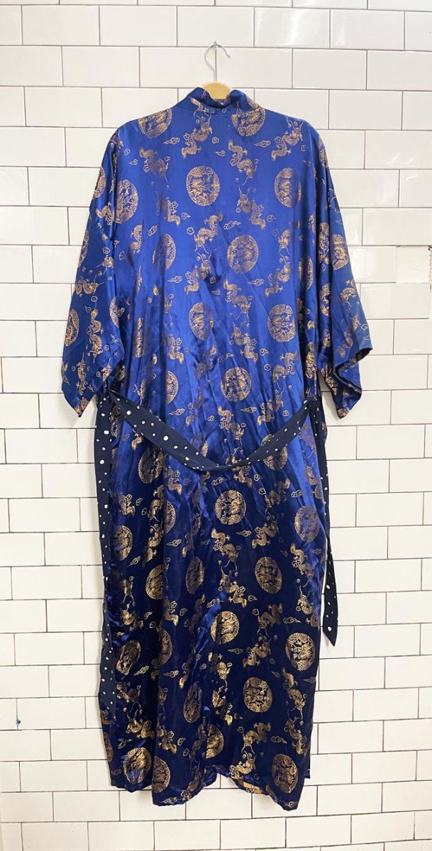vintage 00s canton market satin jacquard chinese robe - good market thrift store