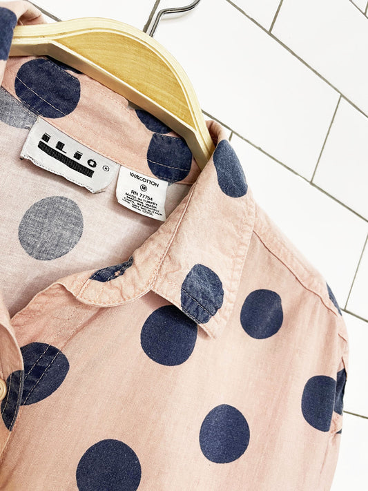 vintage ilio polka dot full button shirt