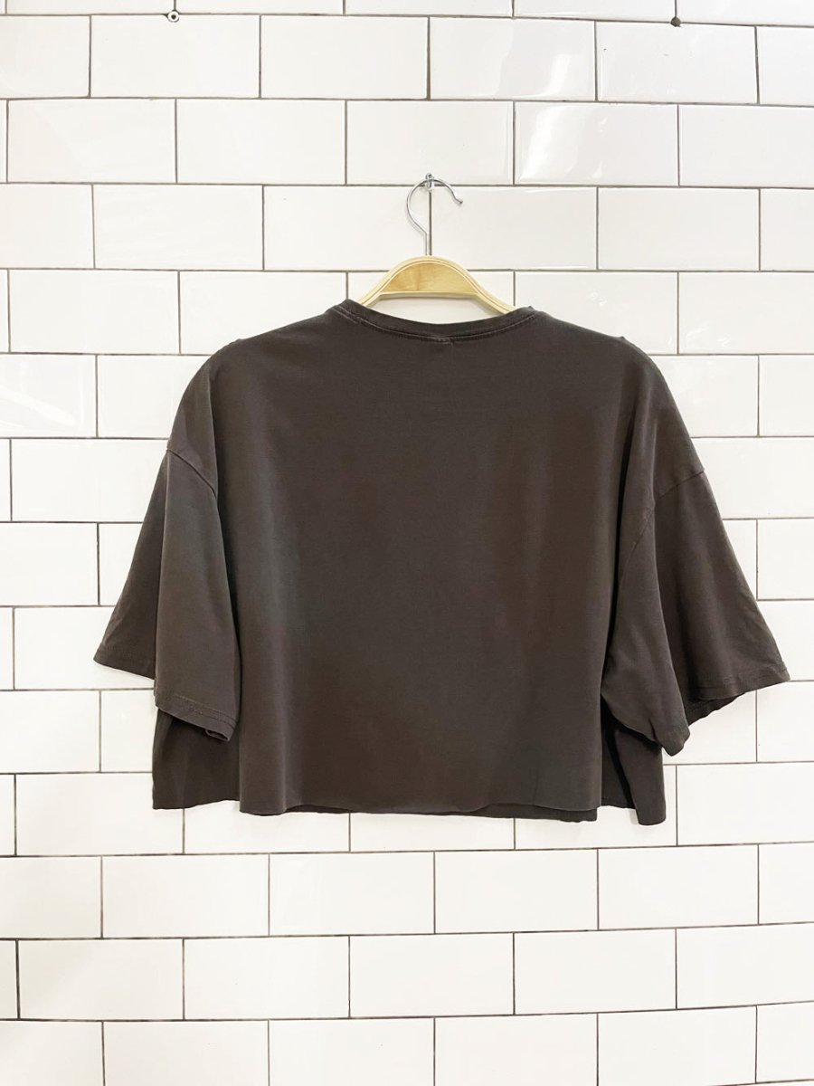 distressed LA california crop tee - good market thrift store