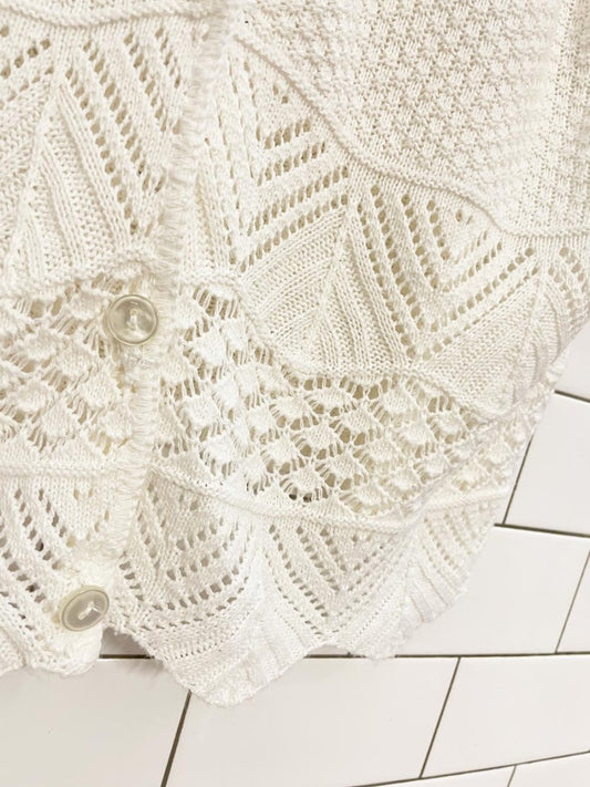 vintage summer knit cardigan top - good market thrift store