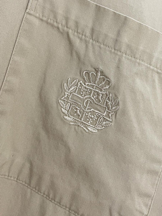 vintage club international crest pocket full button shirt