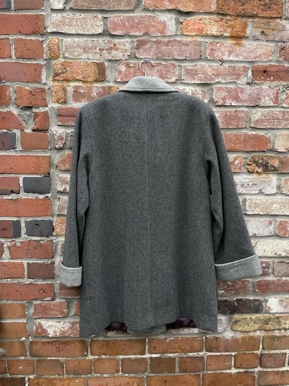 vintage 100% wool two-tone chore coat