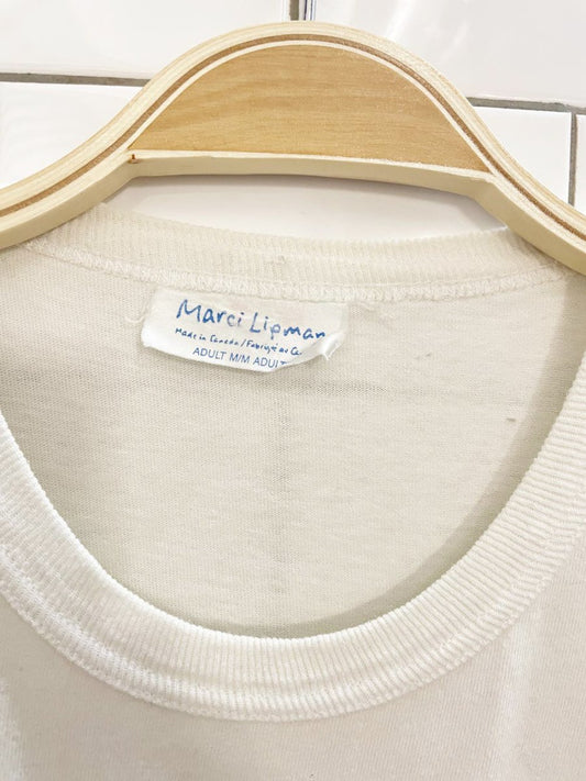 vintage 90s marci lipman x robert kitchen tennis graphic tee - good market thrift store