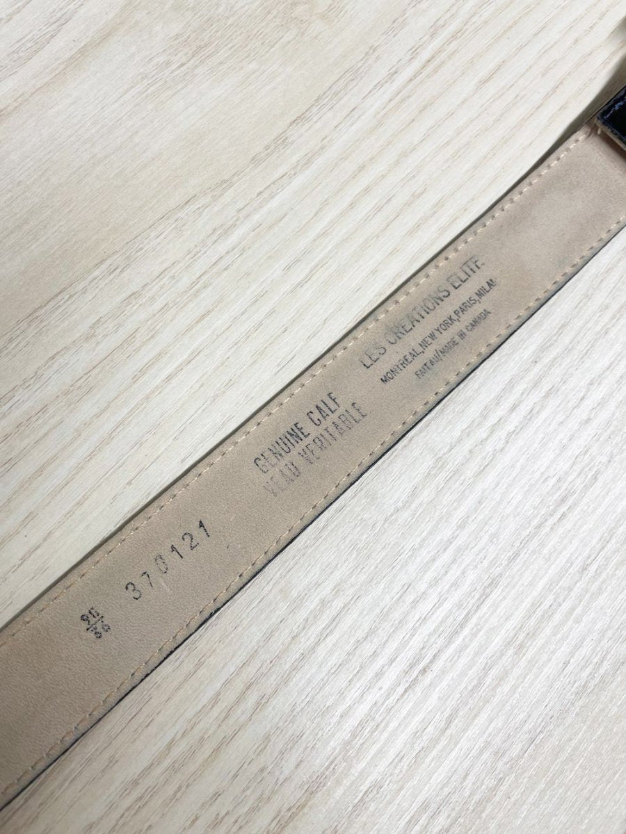 vintage les creations elite embossed snake leather belt - good market thrift store