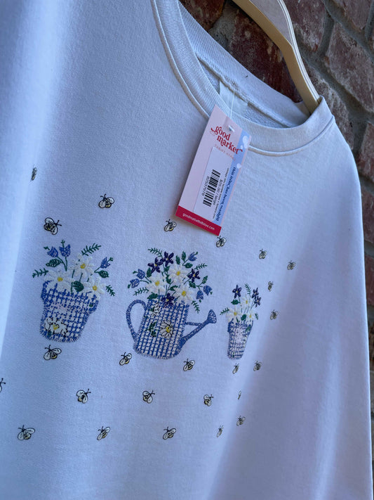 vintage 00s bumble bees + flowers crew