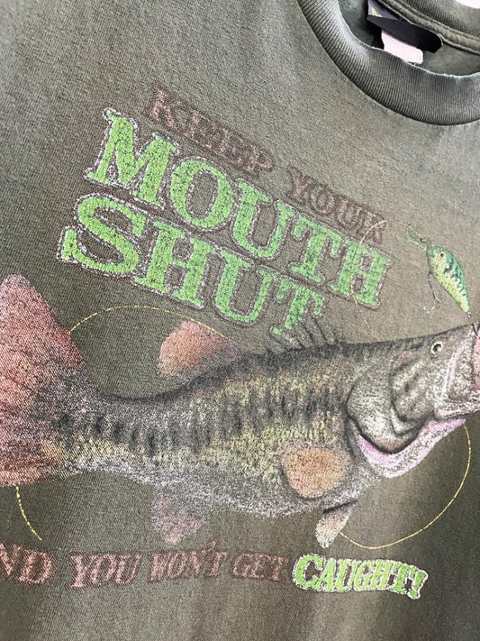 vintage 00s marshlands distressed fishing tee - good market thrift store