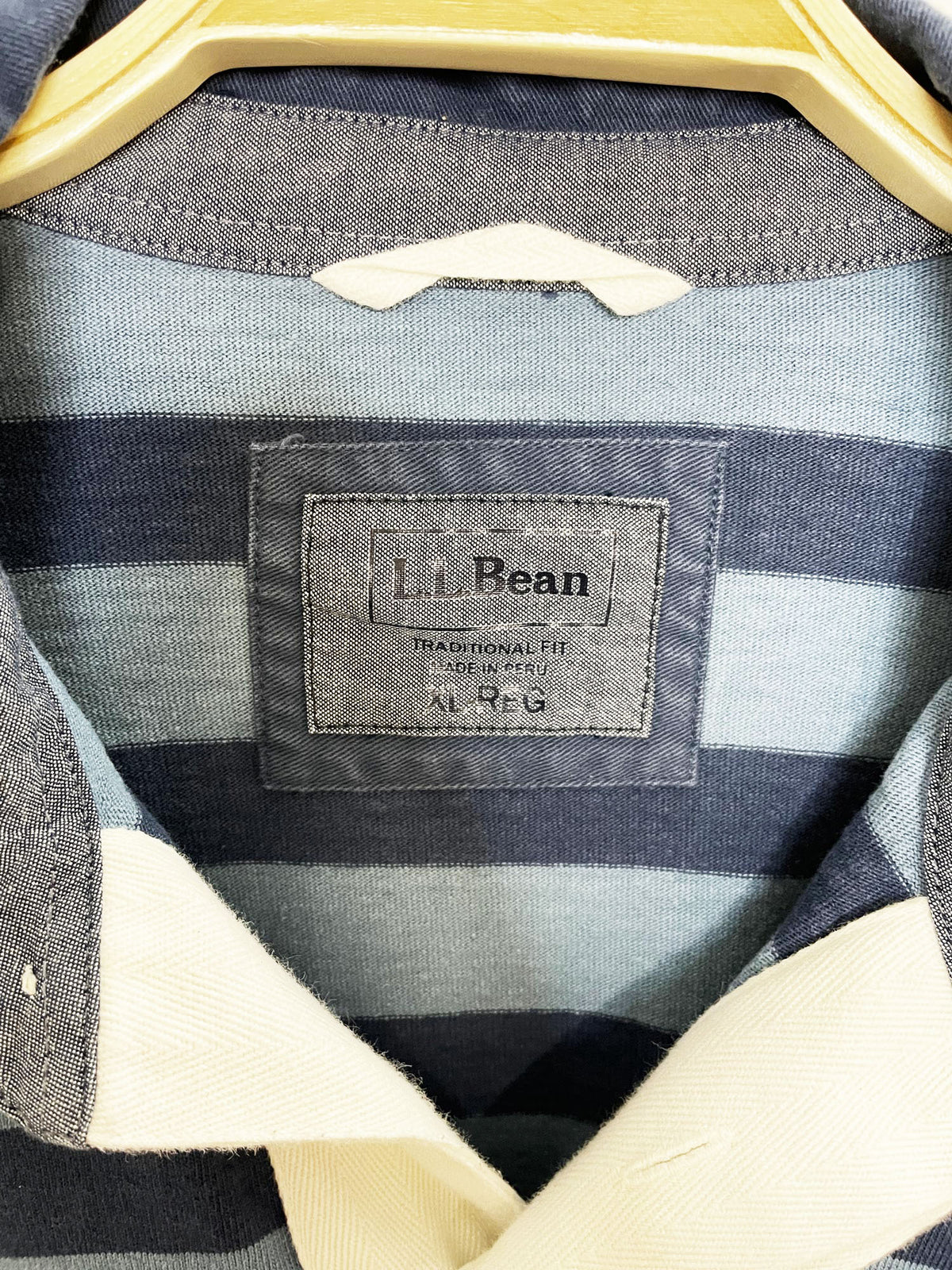 ll bean striped long sleeve rugby shirt | traditional fit