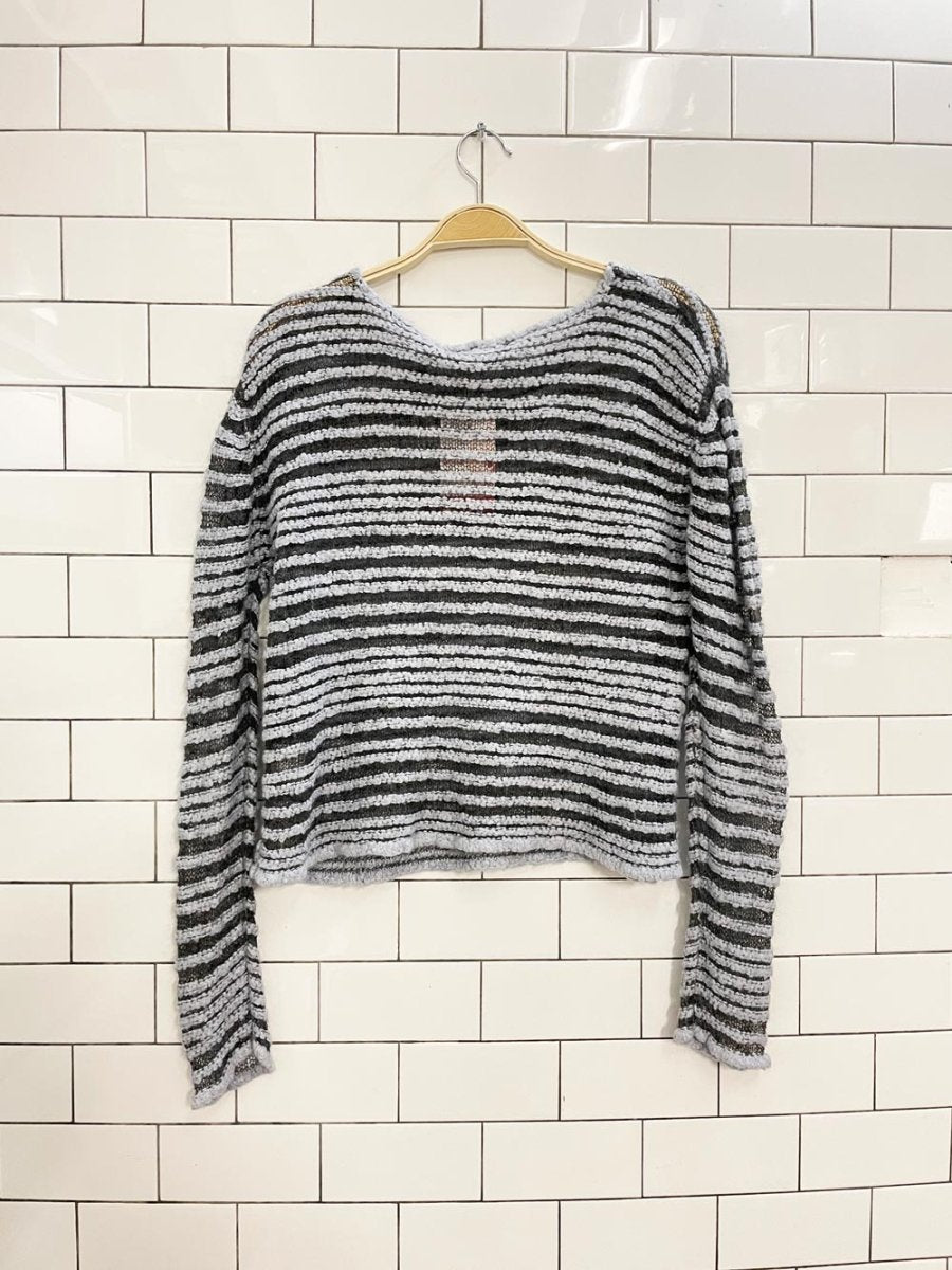 spanner wool - blend mesh knit light sweater - good market thrift store