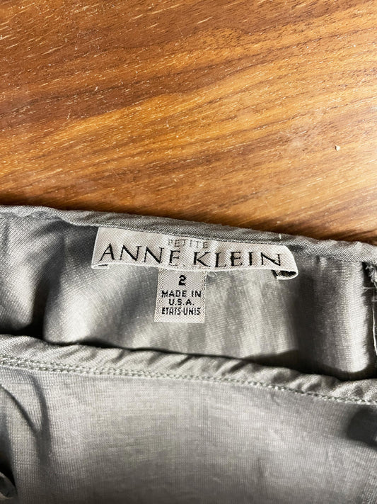 vintage 90s anne klein wool-blend a-line full maxi skirt | made in USA