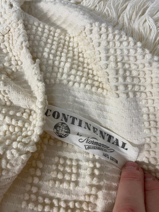 vintage 60s continental by normandie tufted bedspread - good market thrift store