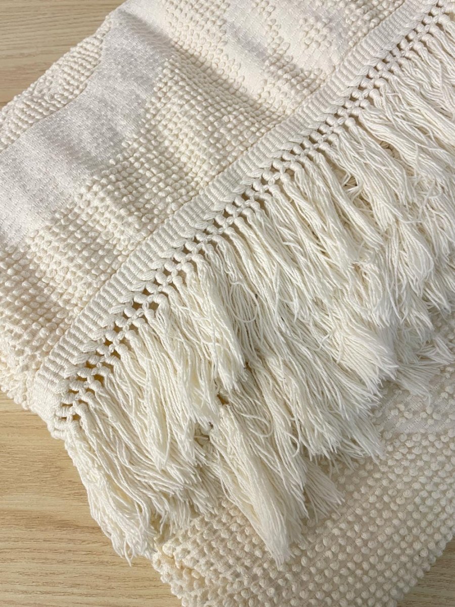 vintage 60s continental by normandie tufted bedspread - good market thrift store