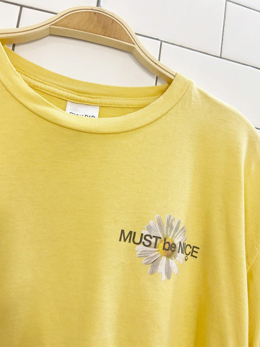 rip n dip must be nice cropped floral graphic tee - good market thrift store