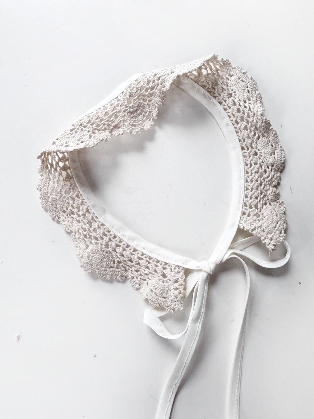 vintage handmade crochet knit collar | rework