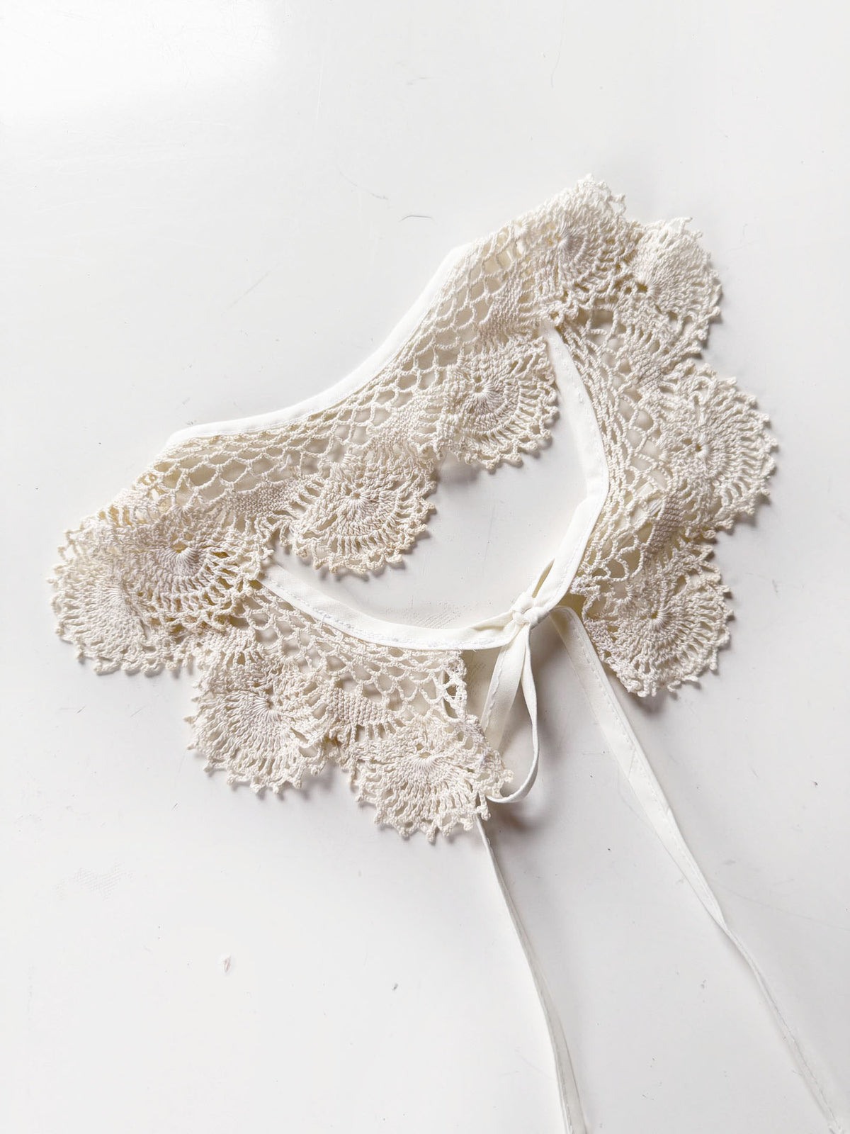 vintage handmade crochet knit collar | rework