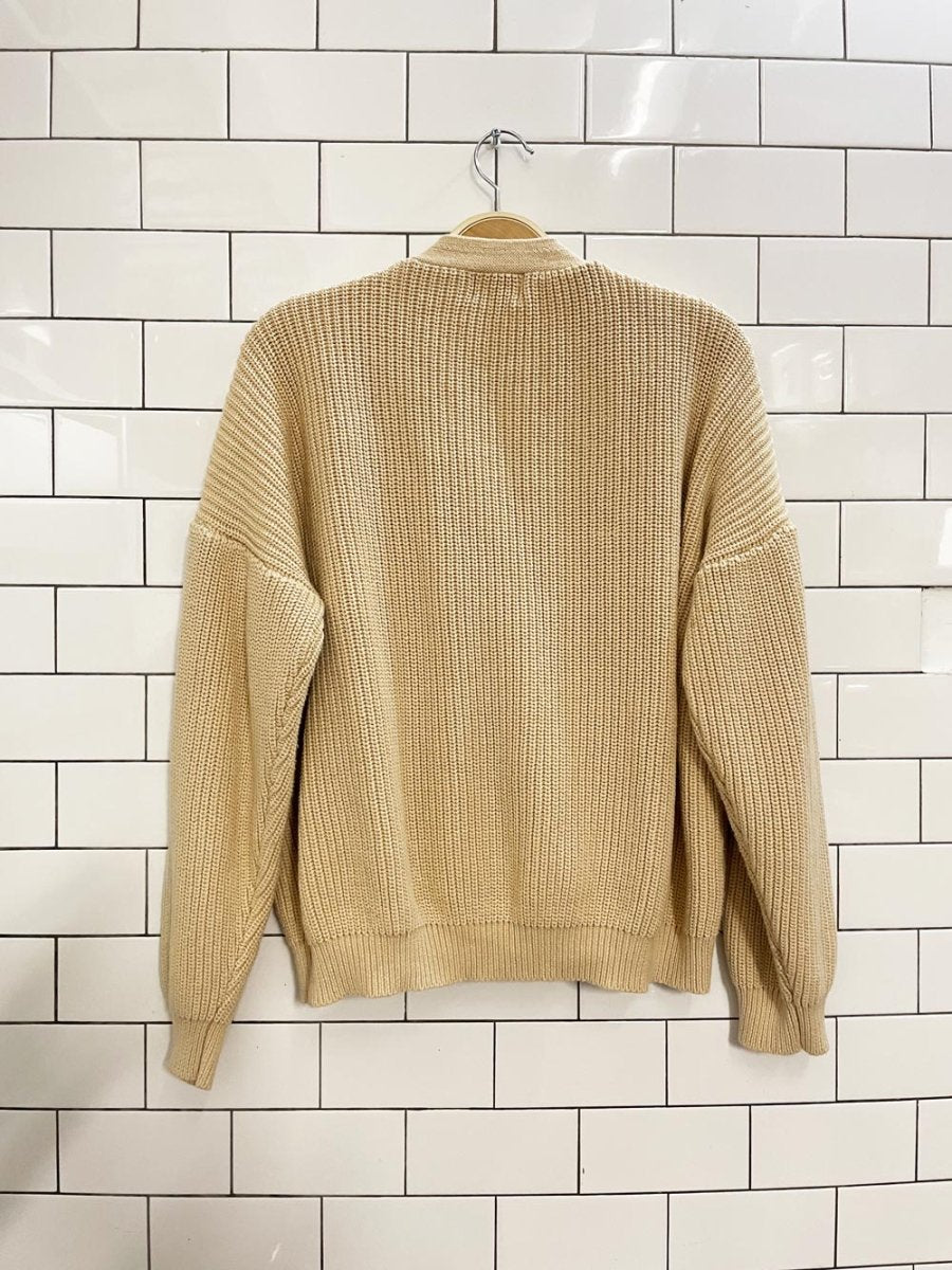 bebis neutral ribbed knit cardigan - good market thrift store