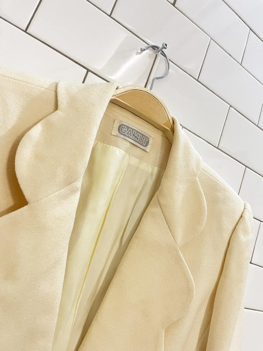 vintage 70s gamut union made scalloped wool blazer - good market thrift store