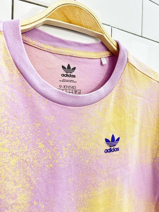adidas boxy crop spray paint logo tee - good market thrift store