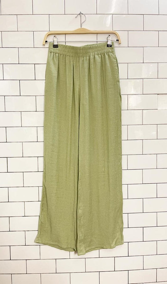 h&m crinkle flowy wide leg lounge pants - good market thrift store
