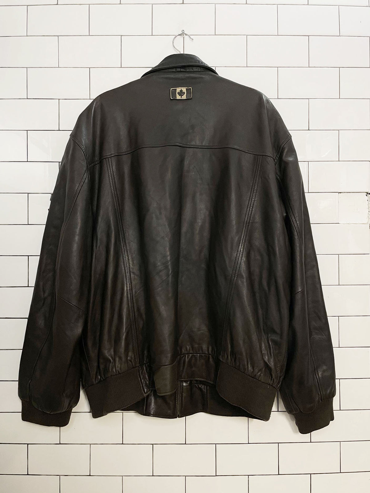 choko authentics x ford butter leather aviator zip bomber jacket | lambskin