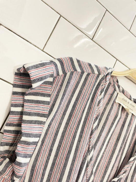 cloth & stone linen - blend tie waist top - good market thrift store