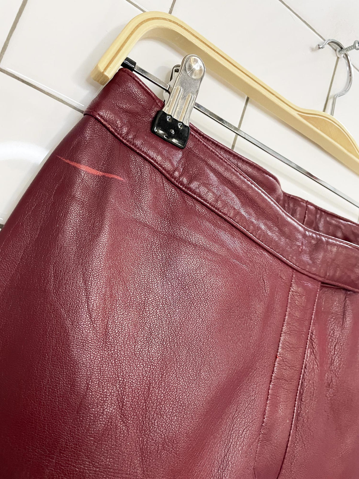 vintage 00s 5|48 butter leather high rise bootcut pants | lambskin | made in Canada