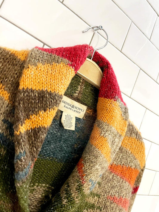 ralph lauren wool - alpaca southwestern knit cardigan | denim & supply - good market thrift store