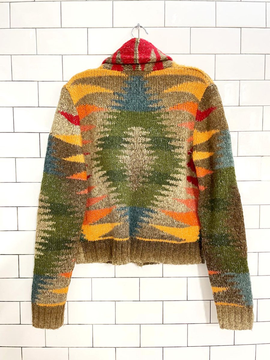 ralph lauren wool - alpaca southwestern knit cardigan | denim & supply - good market thrift store