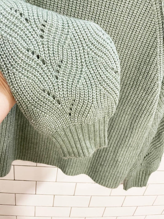 joie pointelle knit sleeve super soft sweater - good market thrift store