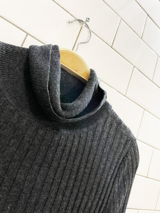 magaschino silk - cashmere light rib - knit turtleneck - good market thrift store