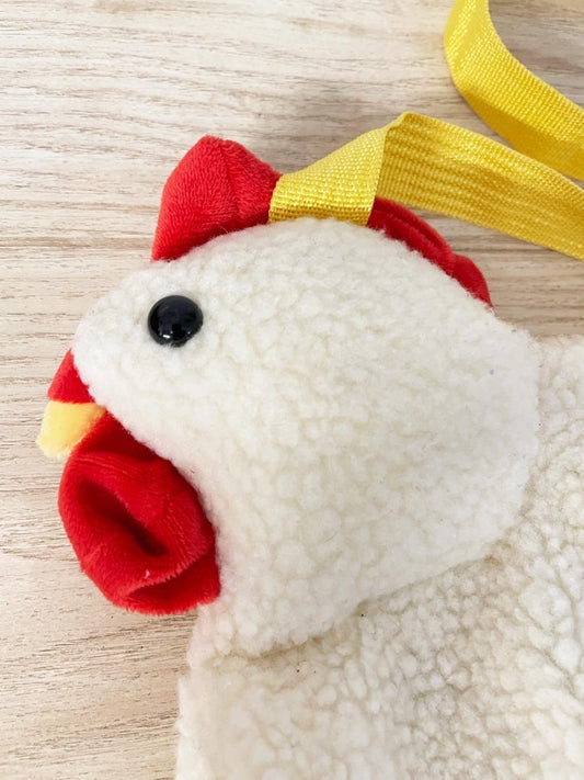 sherpa plush chicken bag - good market thrift store