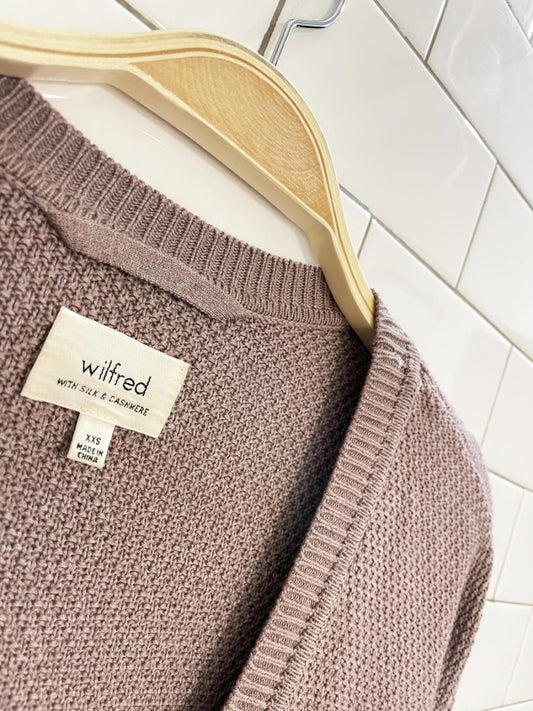 wilfred galois silk + cashmere waffle knit sweater | aritzia - good market thrift store