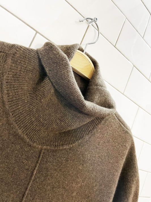 leegarden wool - cashmere turtleneck sweater cape - good market thrift store