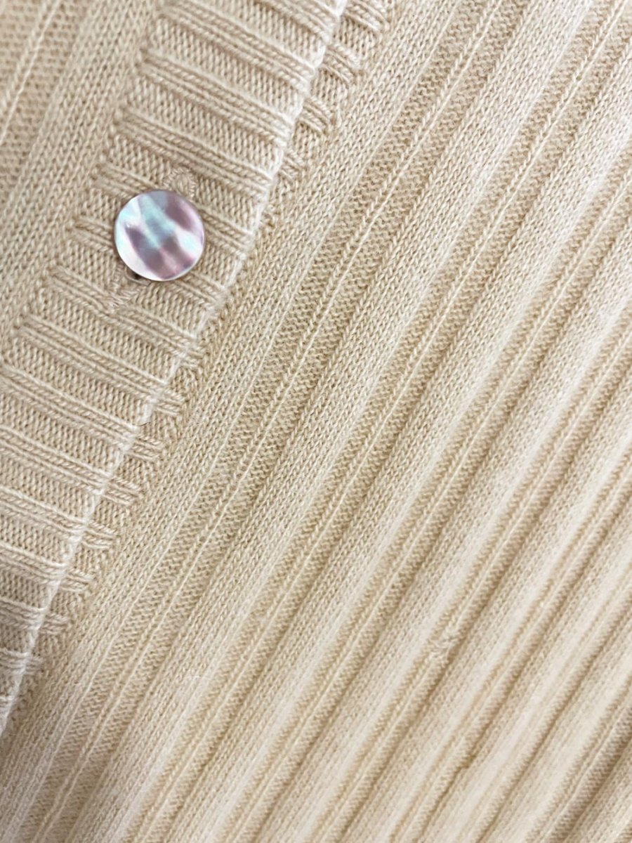 vintage 50s ballantyne 100% cashmere rib knit cardigan sweater | holt renfrew - good market thrift store