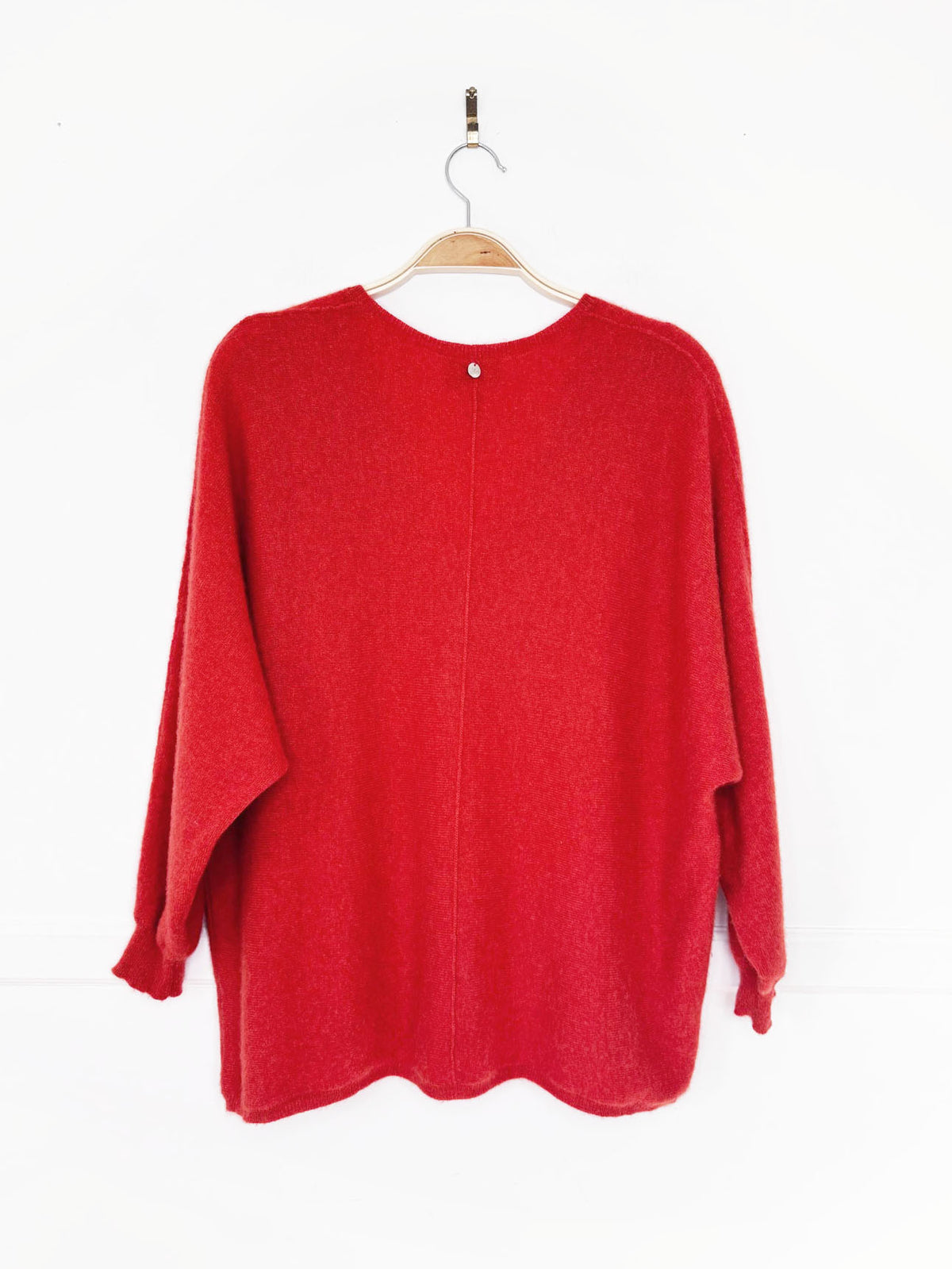 apoil 100% cashmere knit oversized boxy v-neck sweater