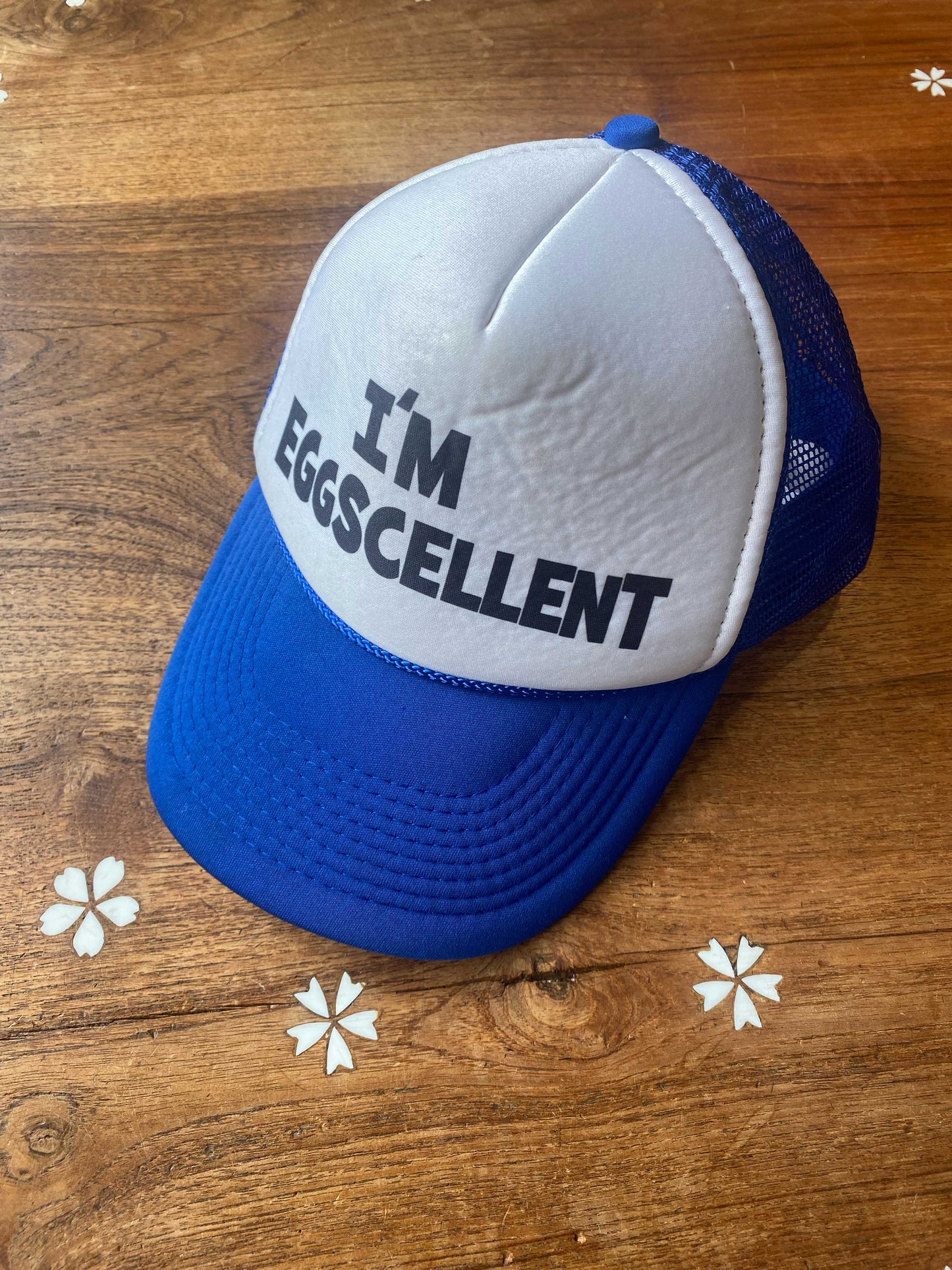 vintage eggscellent trucker hat