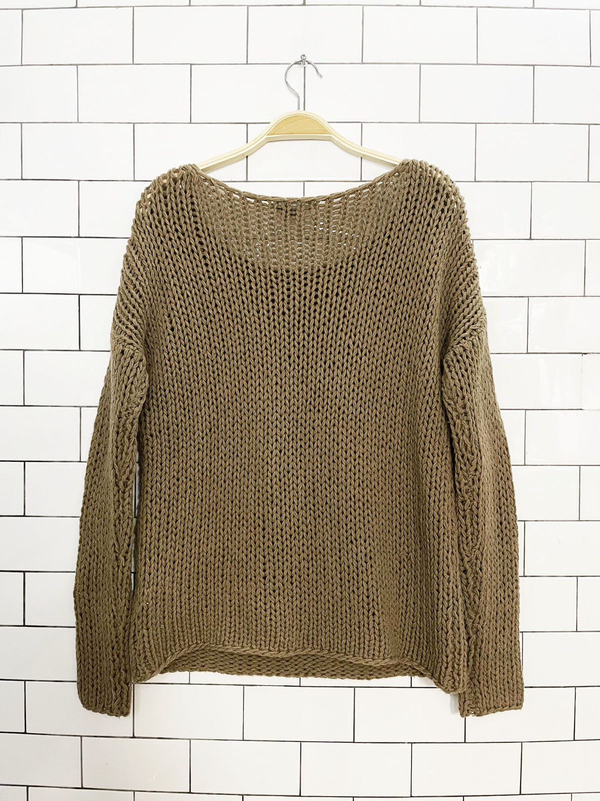 vince oversized loose slub knit soft sweater