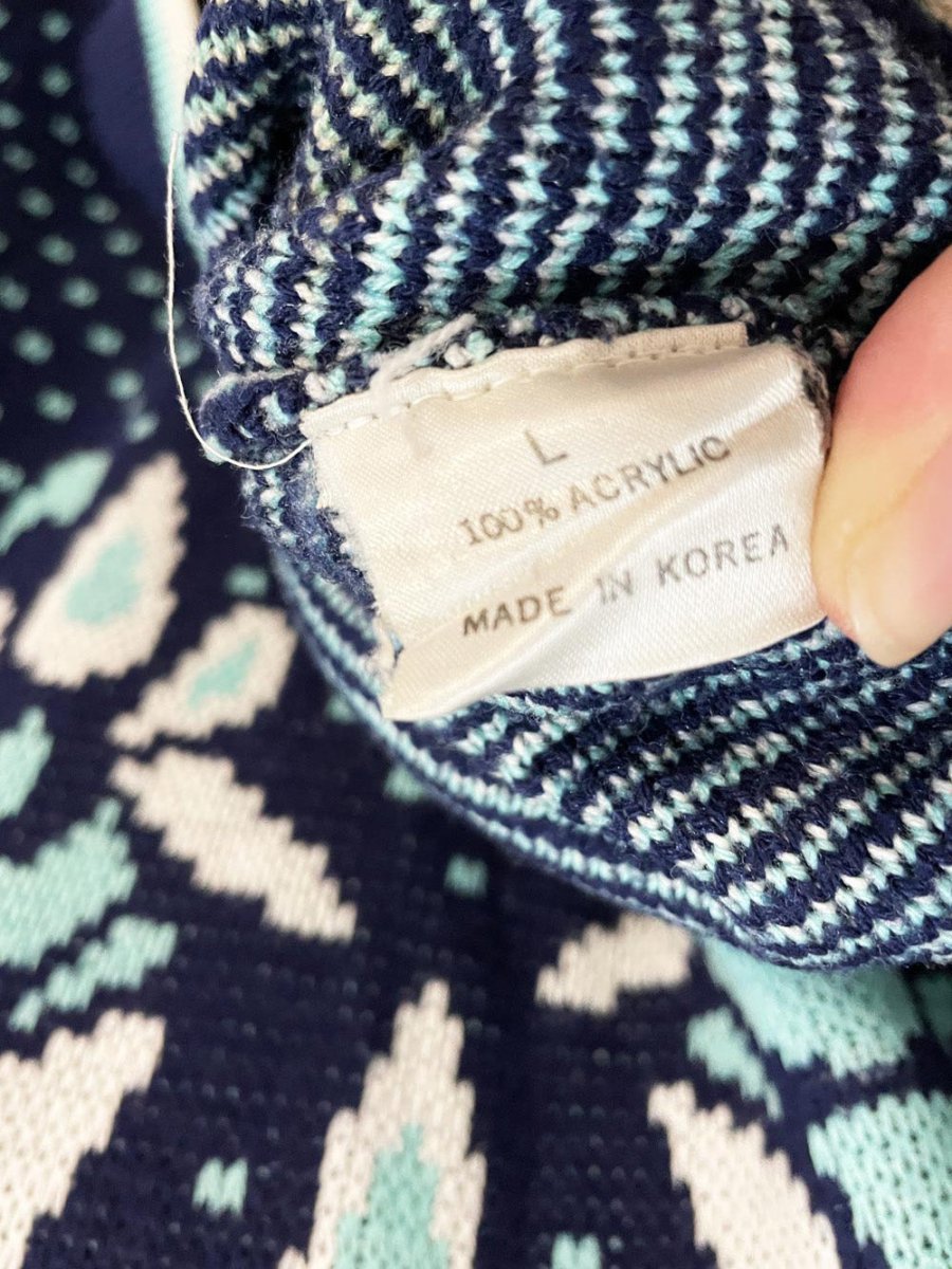 vintage 80s debenhams collared knit sweater - good market thrift store