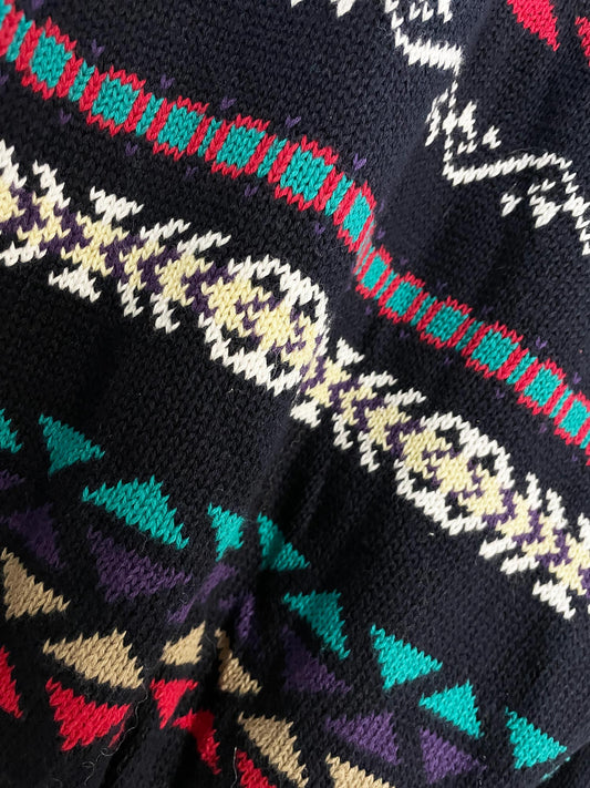 nwt vintage 90s britches hand framed knit sweater