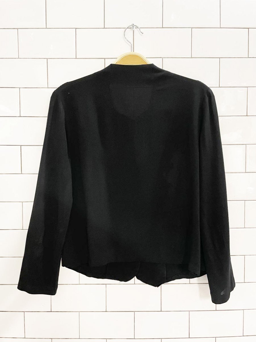 vintage sequin embroidered crepe jacket - good market thrift store