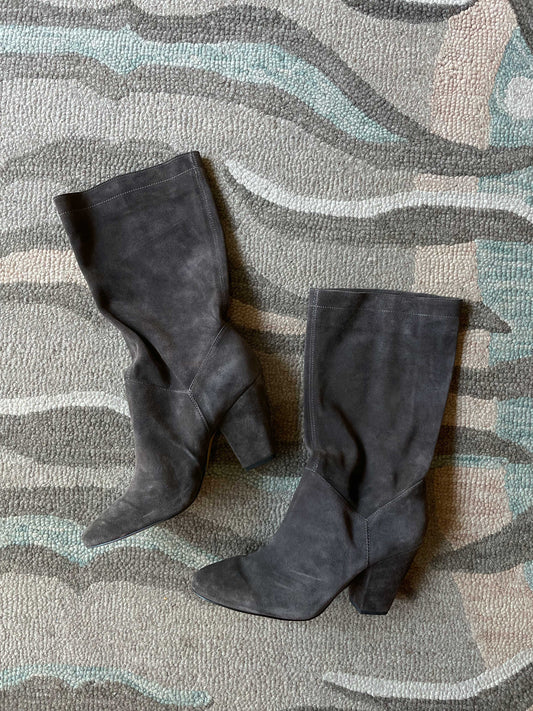 nwot 1. state suede heeled slouchy boots