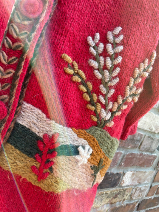 vintage handmade sirogojno dobrilla 3d knit jacket