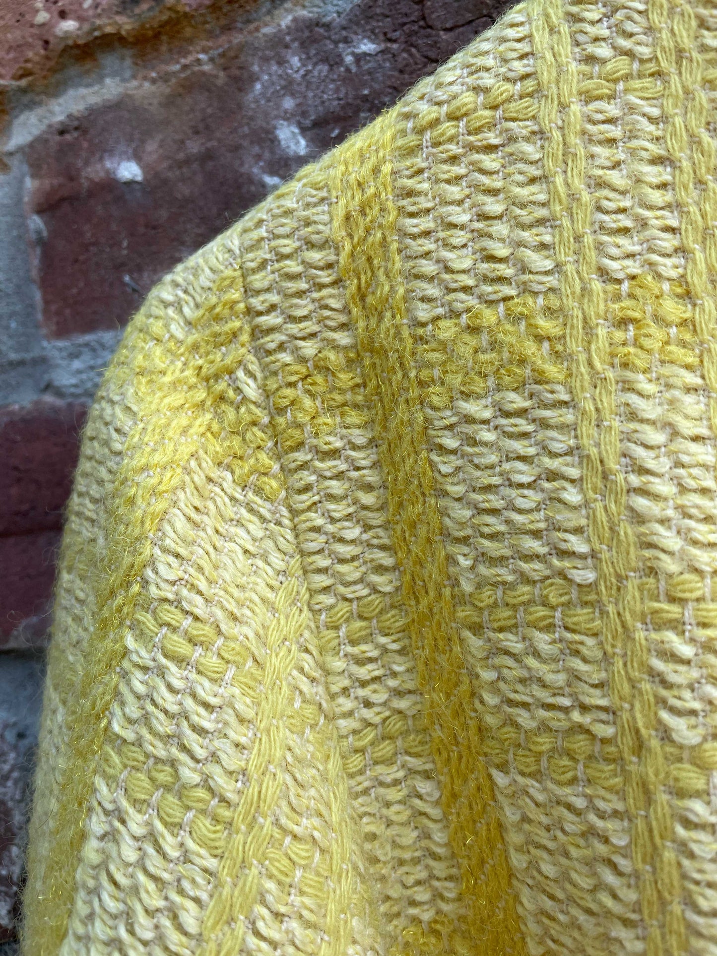 vintage 60s british isles union made yellow wool jacket
