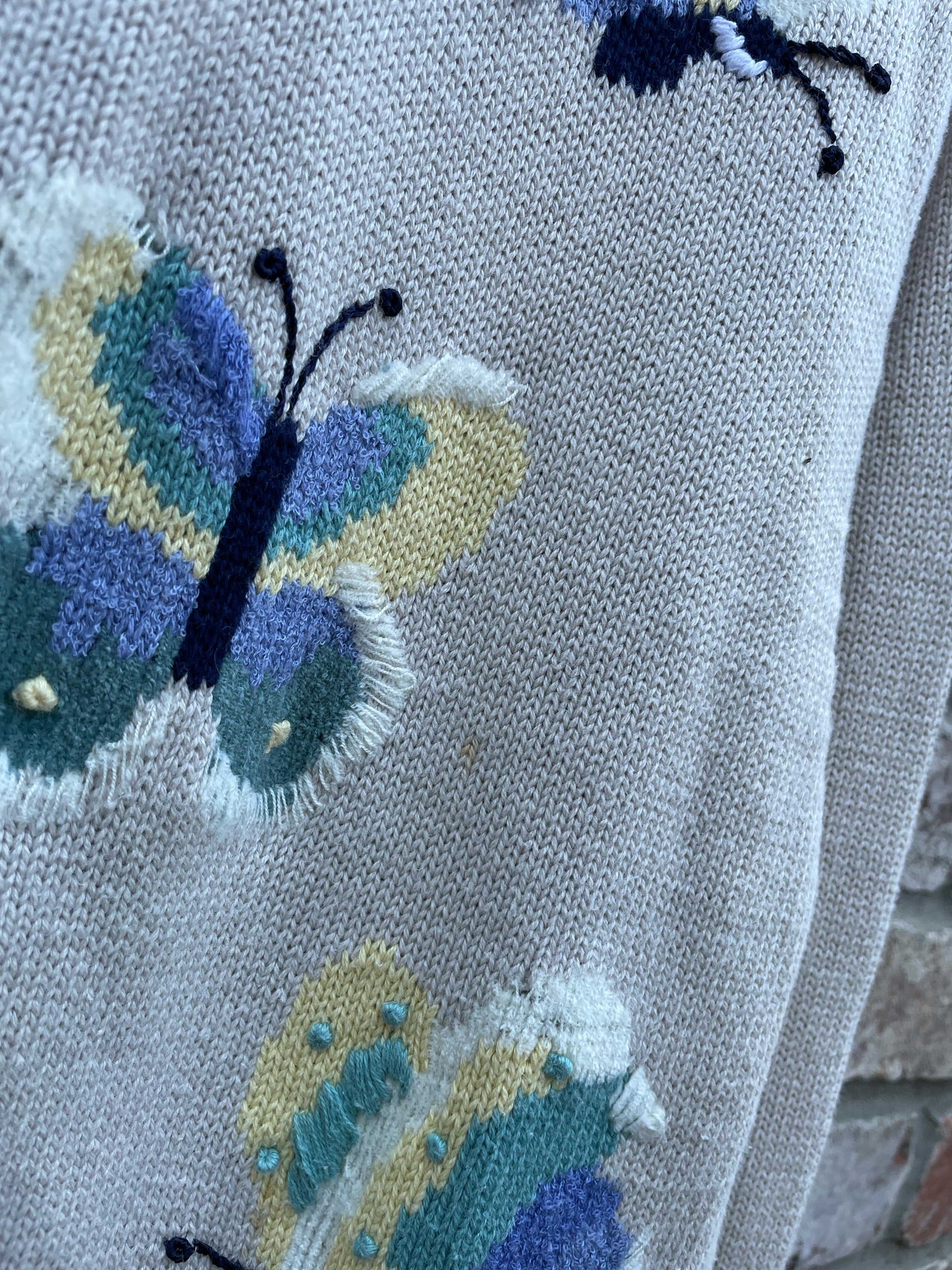 vintage NR knit butterfly cardigan