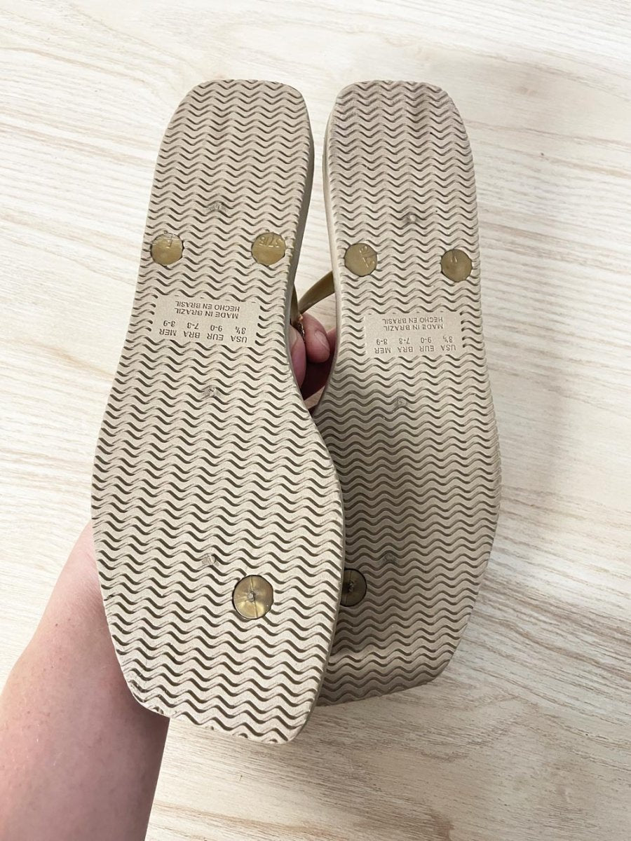 prego boho gem square toe thong sandal - good market thrift store