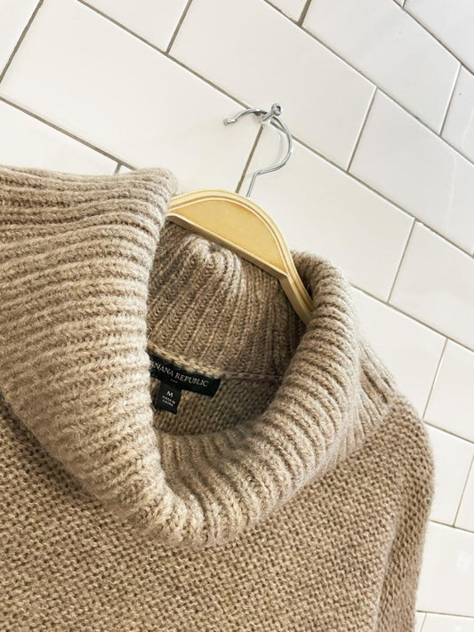 nwt banana republic wool - alpaca cozy knit turtleneck - good market thrift store