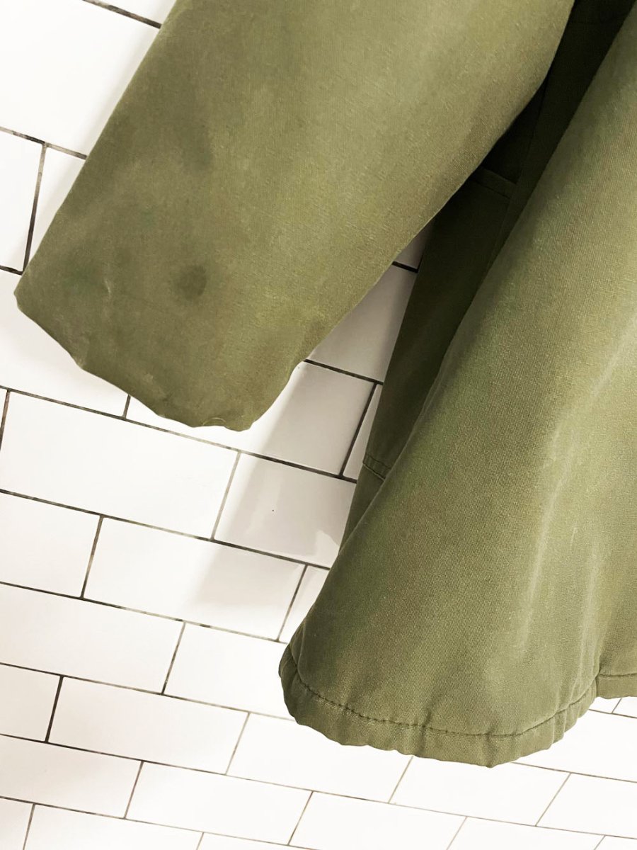 vintage surplus sherpa - lined hand - painted tiger army jacket | domtar | arctic - king - good market thrift store