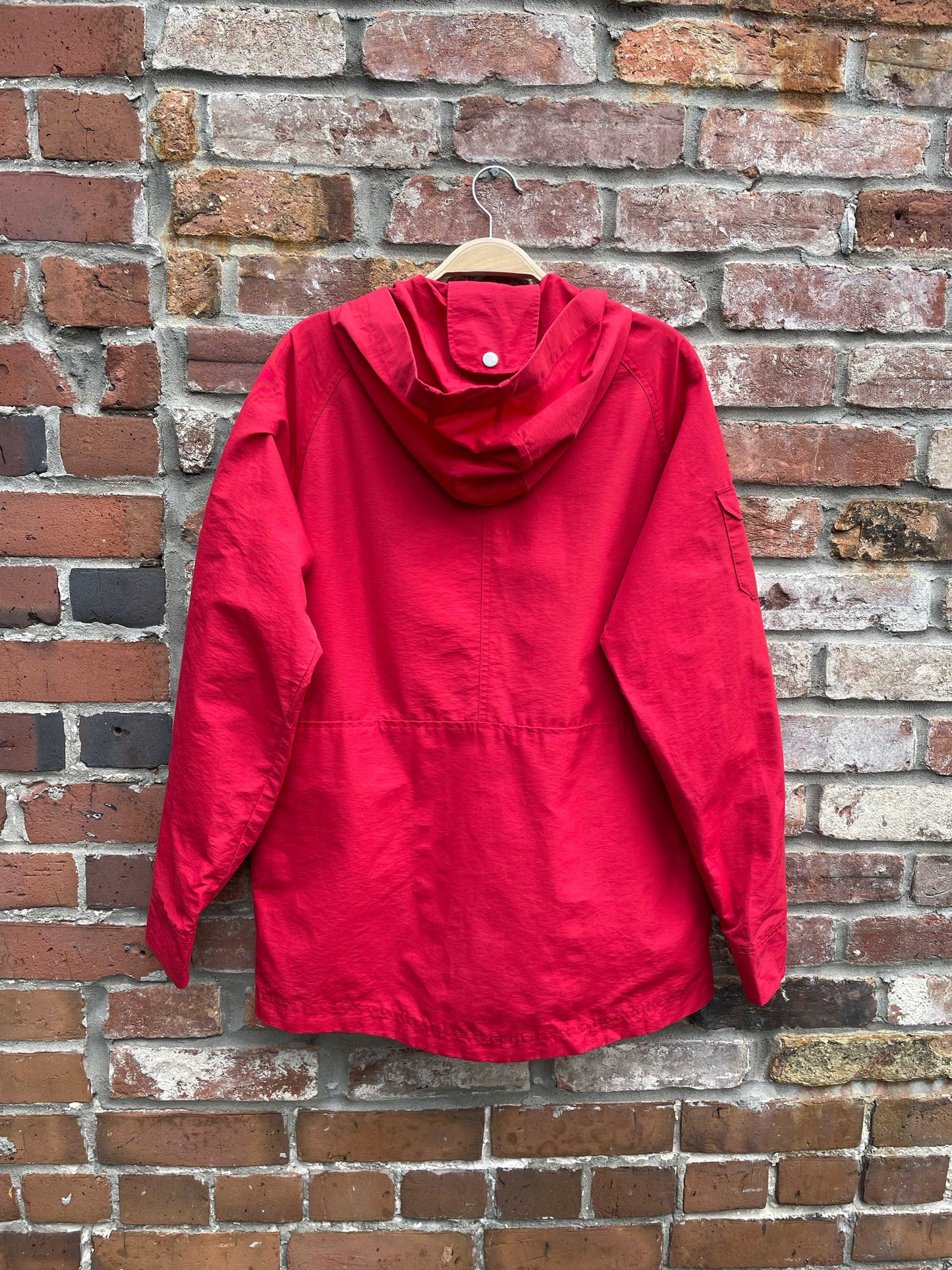 woolrich red hooded fall jacket