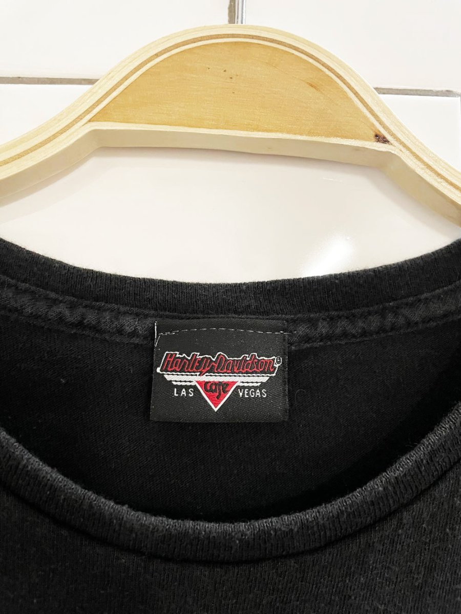 vintage harley davidson cafe carp sleeve rework tee - good market thrift store