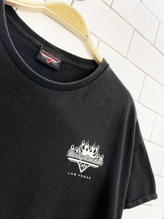 vintage harley davidson cafe carp sleeve rework tee - good market thrift store